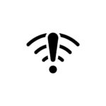 No Signal Or Weak Wifi Connection Icon Represents Connection Error Internet Error Network Problems Or Disconnection Vector 150x150